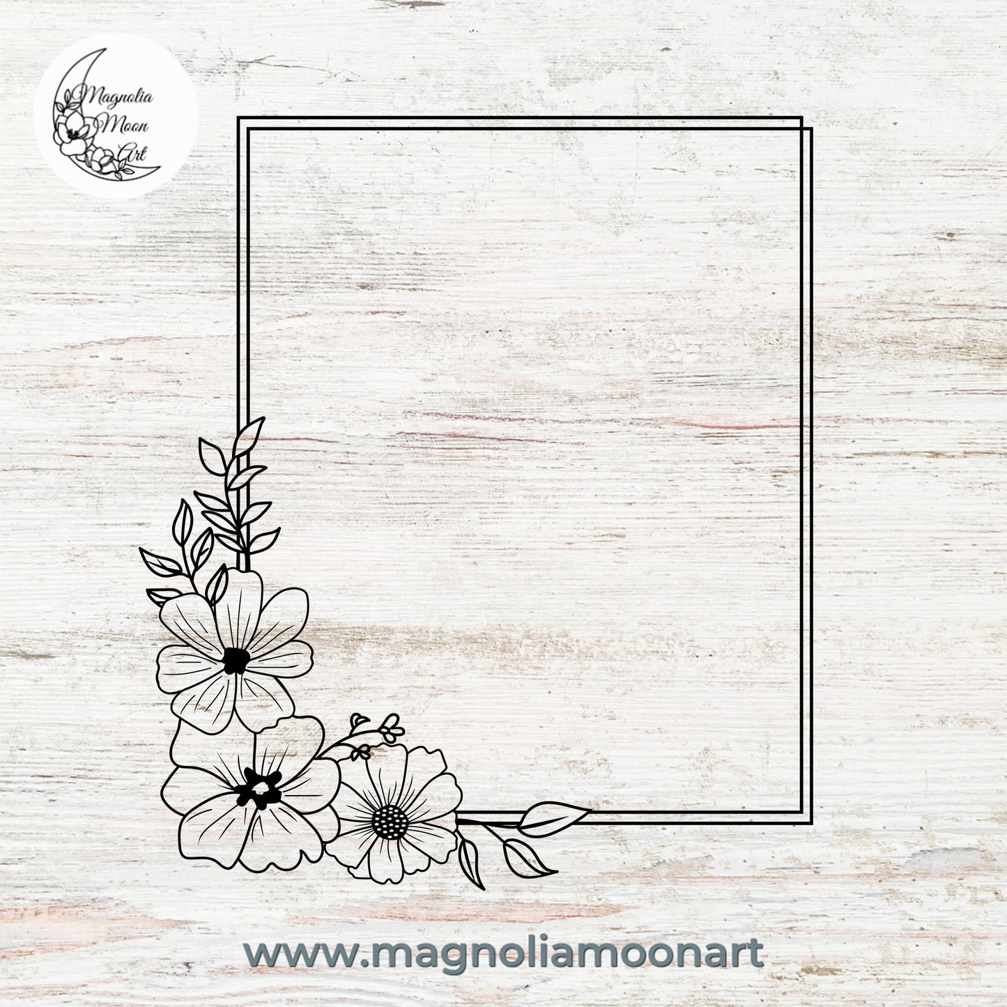 Floral Frame SVG