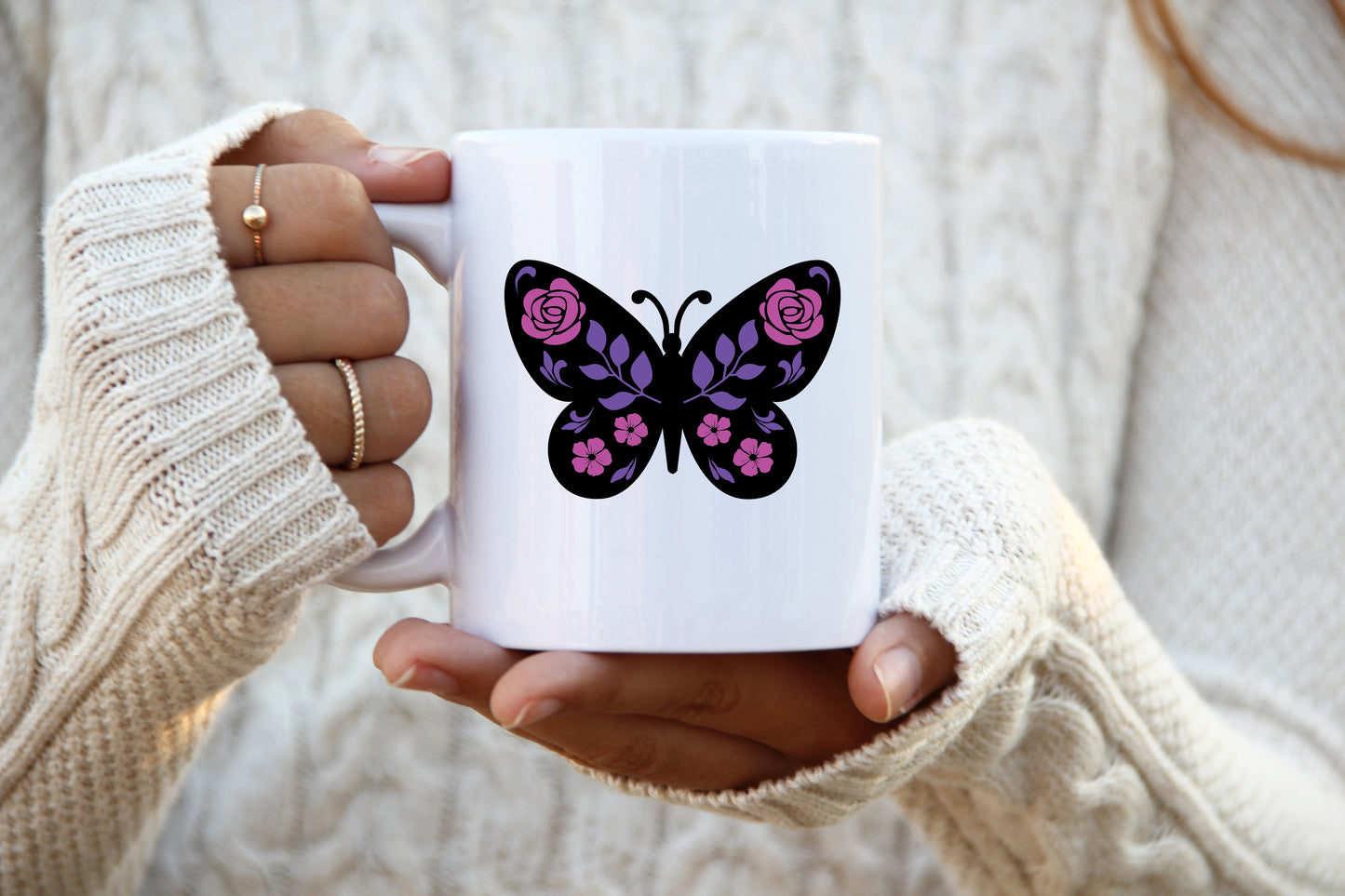 Floral Butterfly SVG