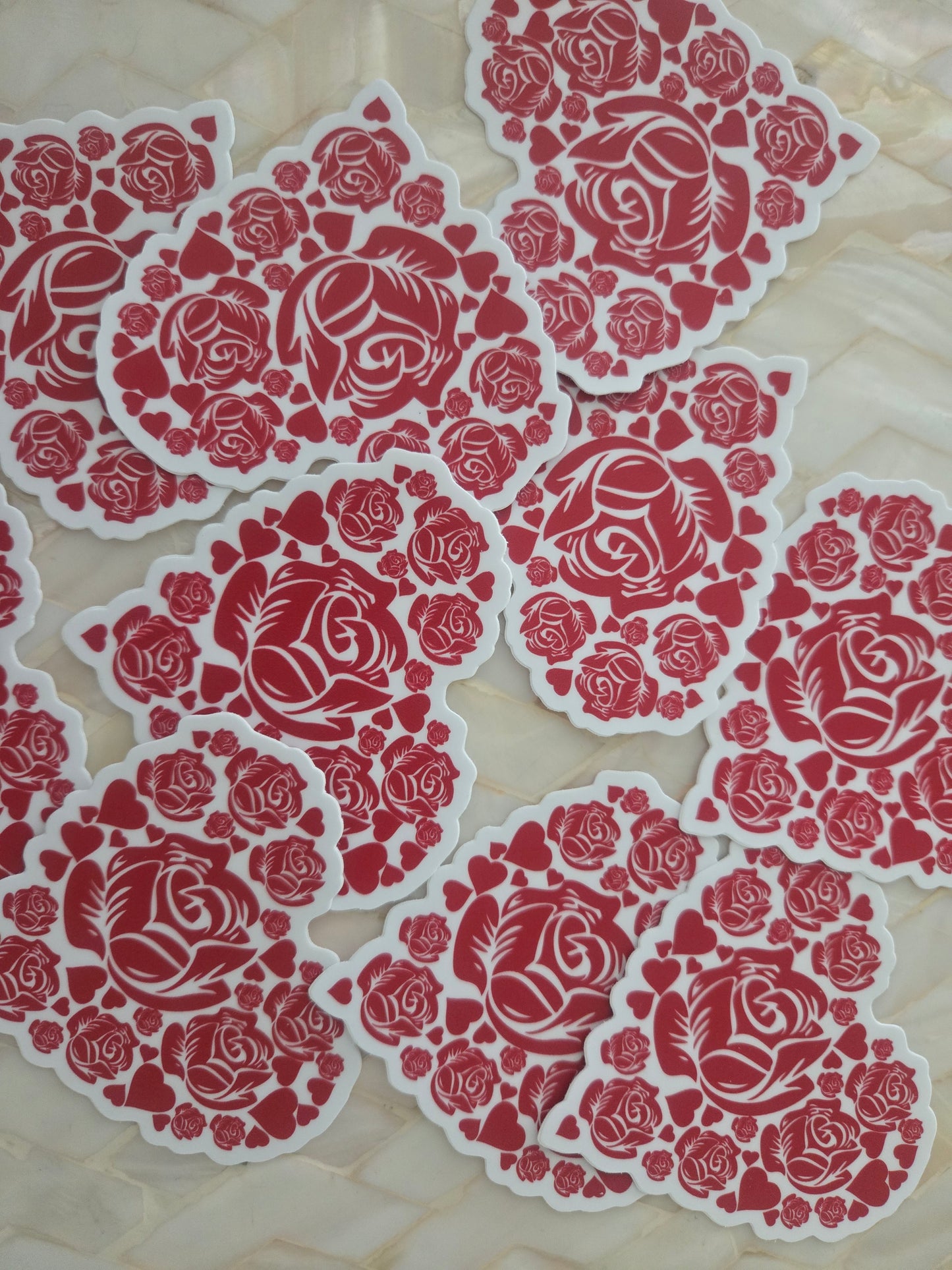 Rose Heart Sticker