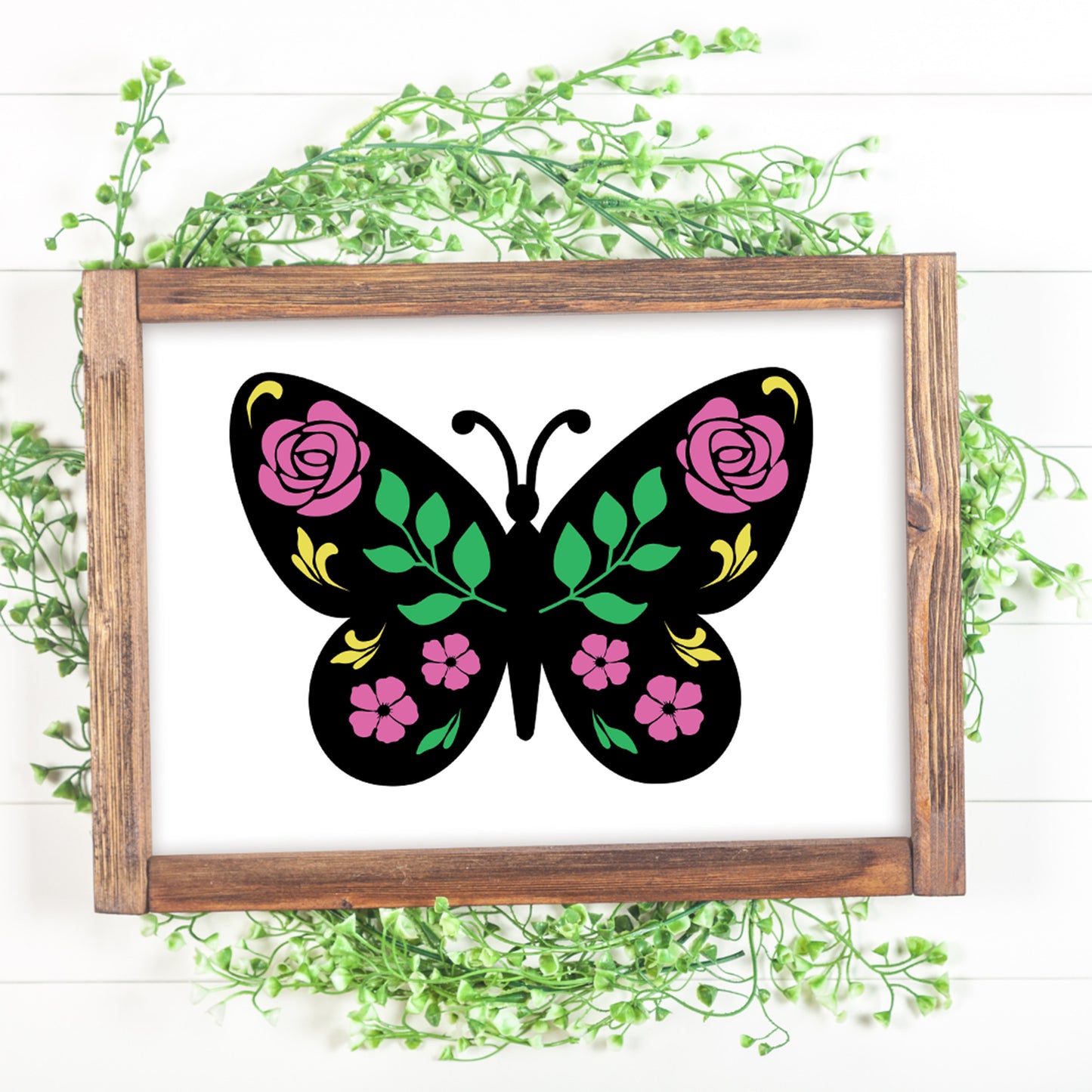 Floral Butterfly SVG