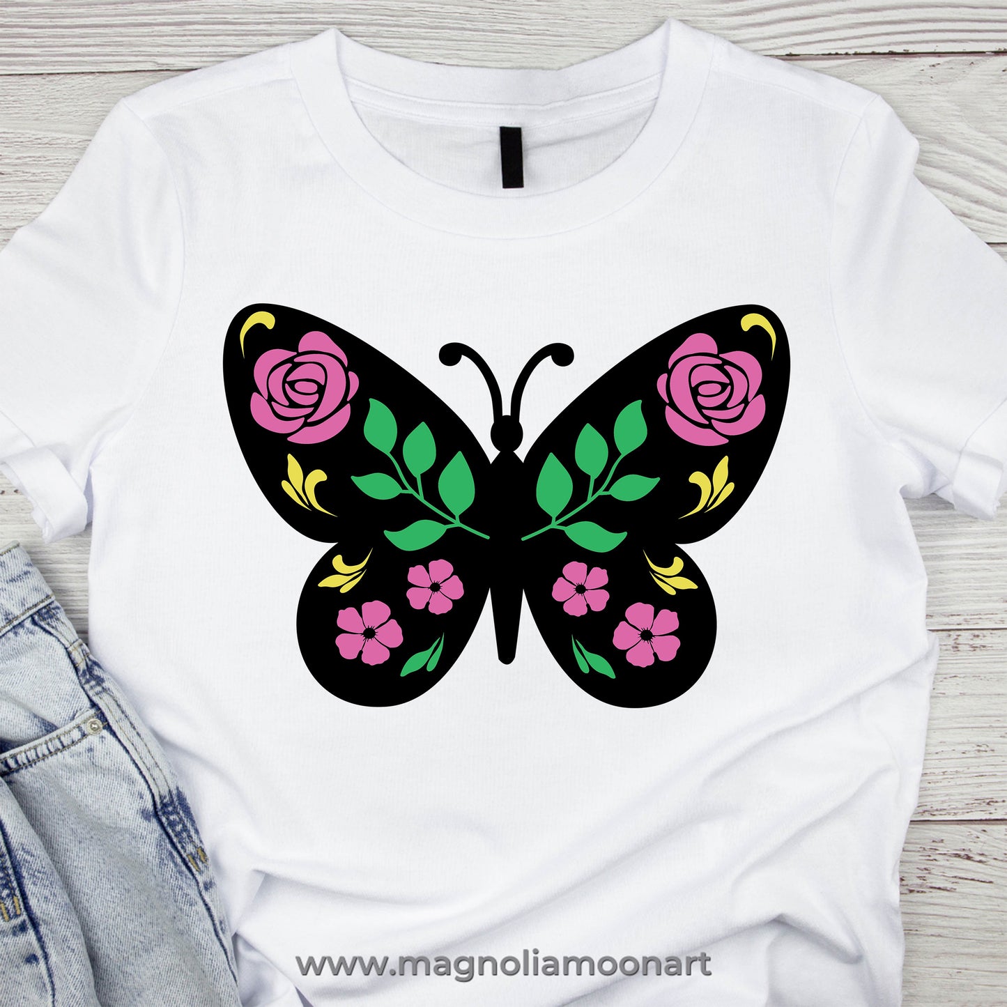 Floral Butterfly SVG