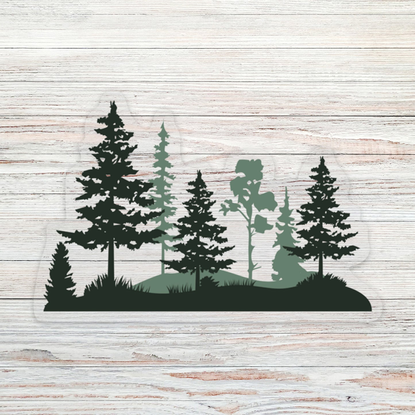 Forest Trees Clear Vinyl Sticker