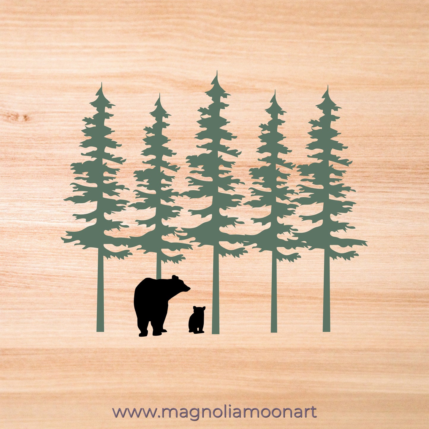 Pine Trees and Bears SVG