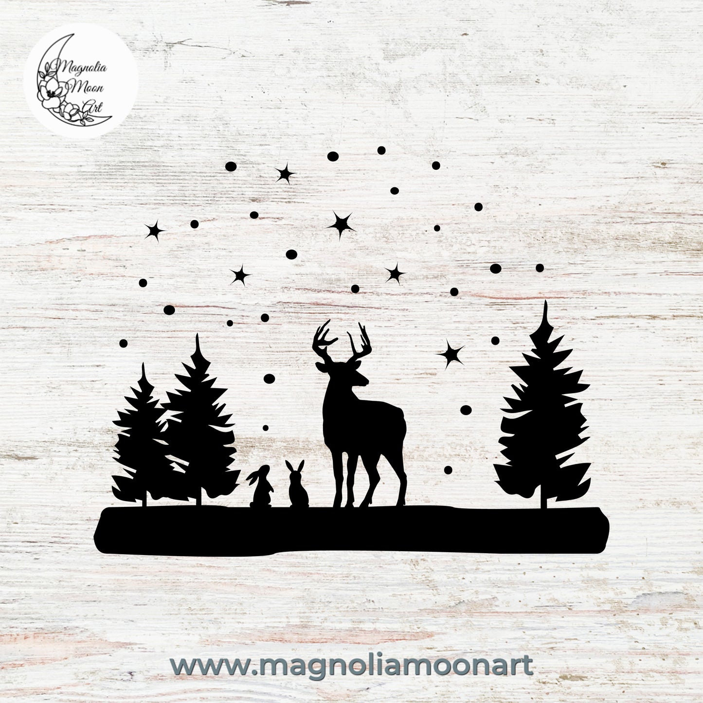 Christmas Deer and Bunnies SVG
