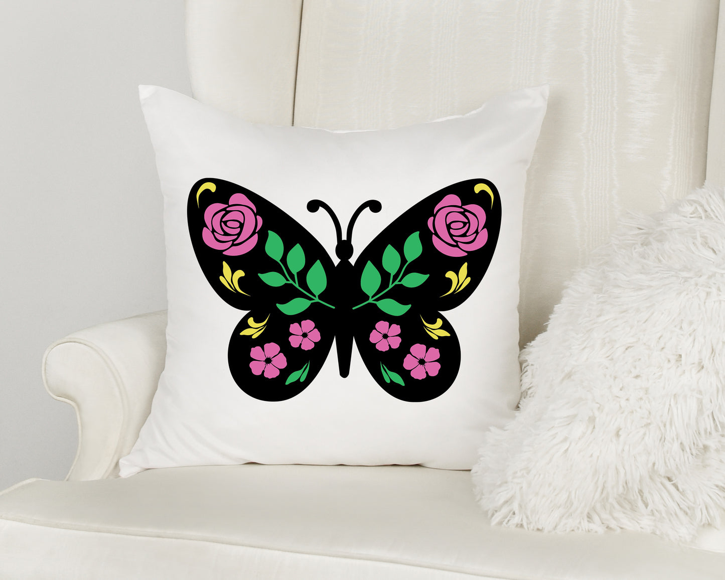 Floral Butterfly SVG