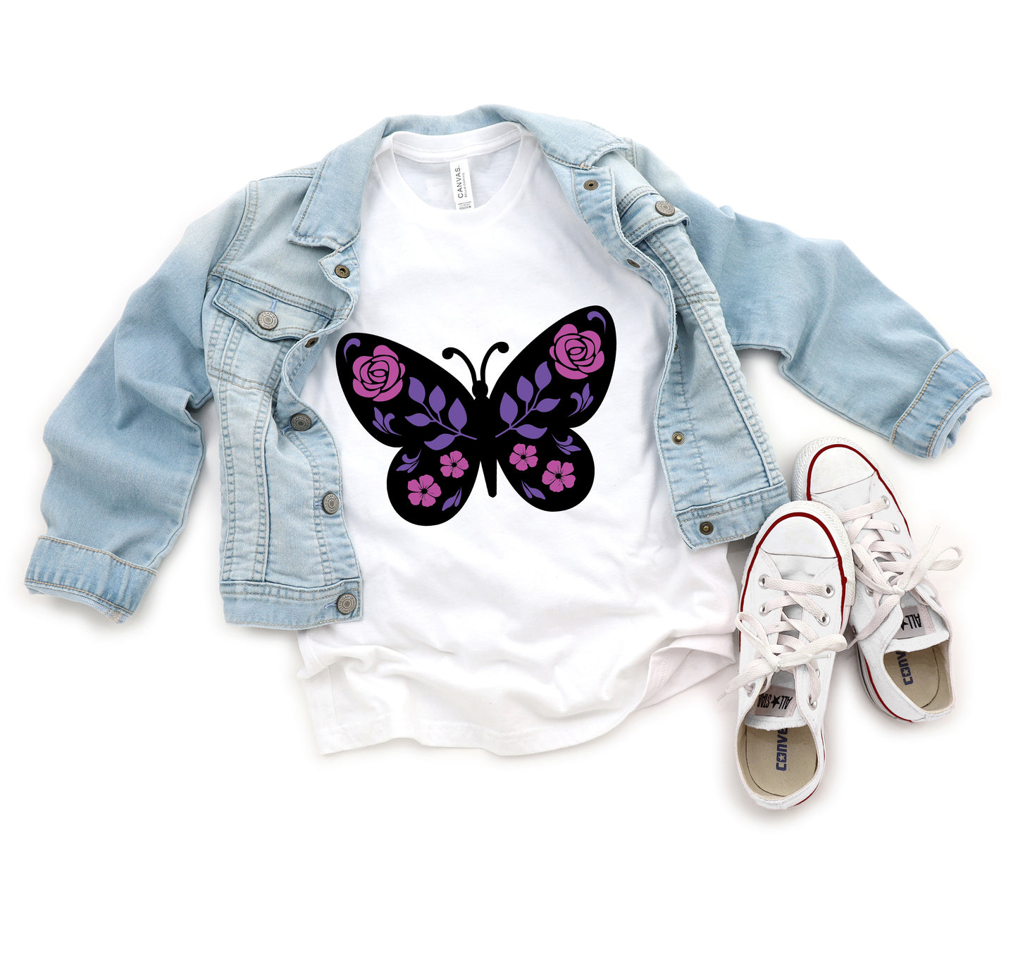 Floral Butterfly SVG