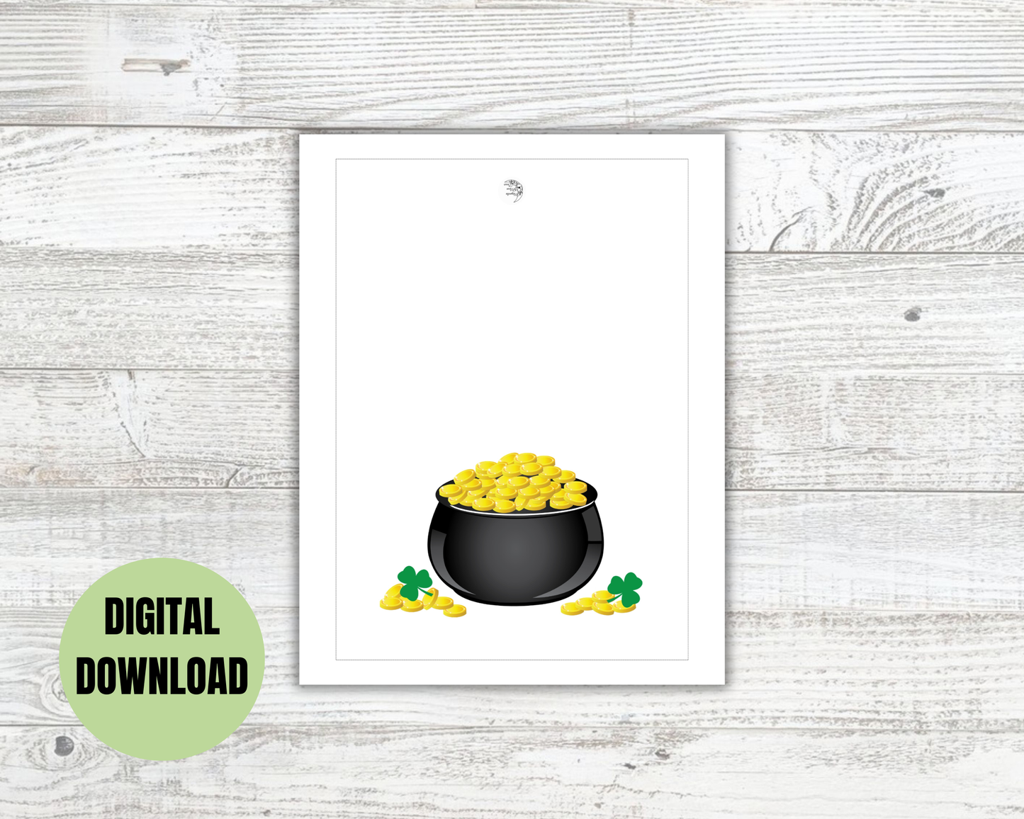 Happy Saint Patrick's Day Pot of Gold Greeting Card