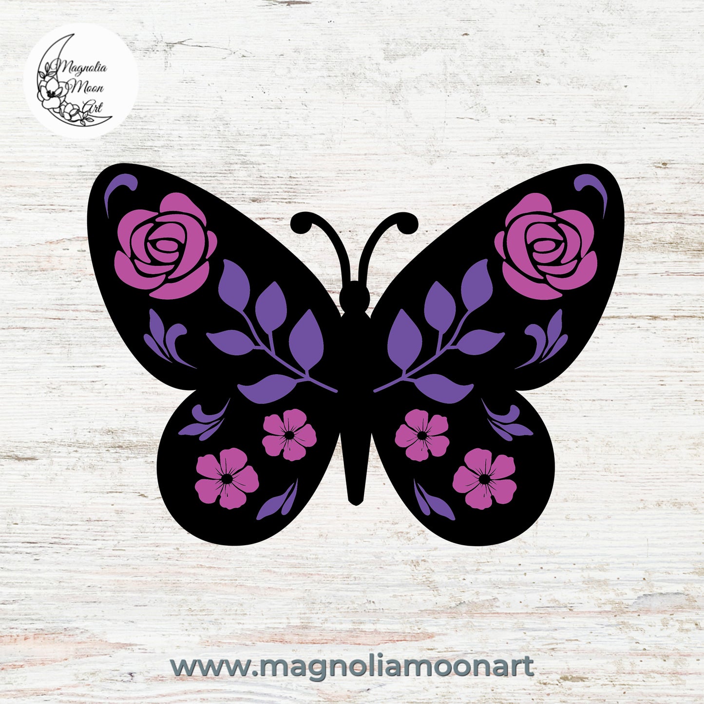 Floral Butterfly SVG