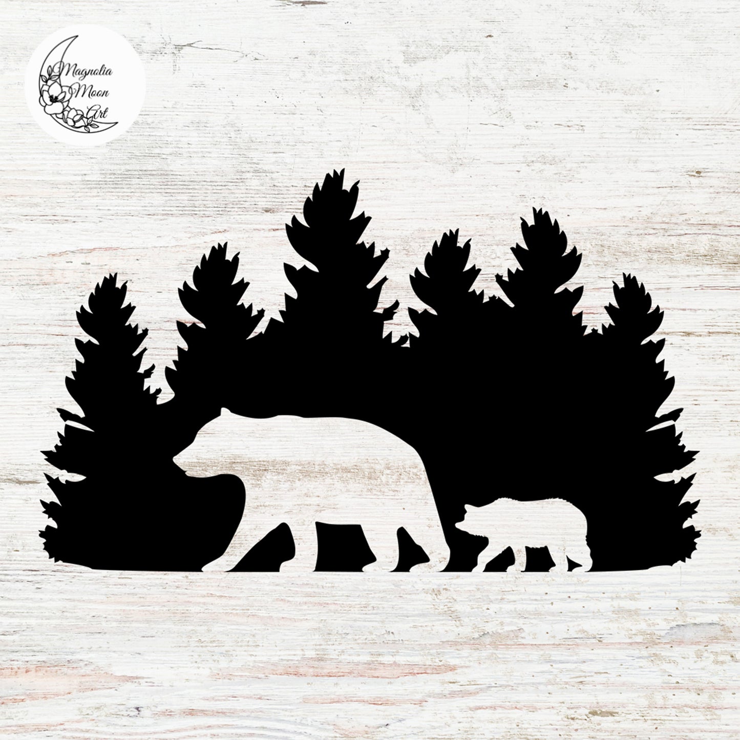 Bear Family Forest SVG