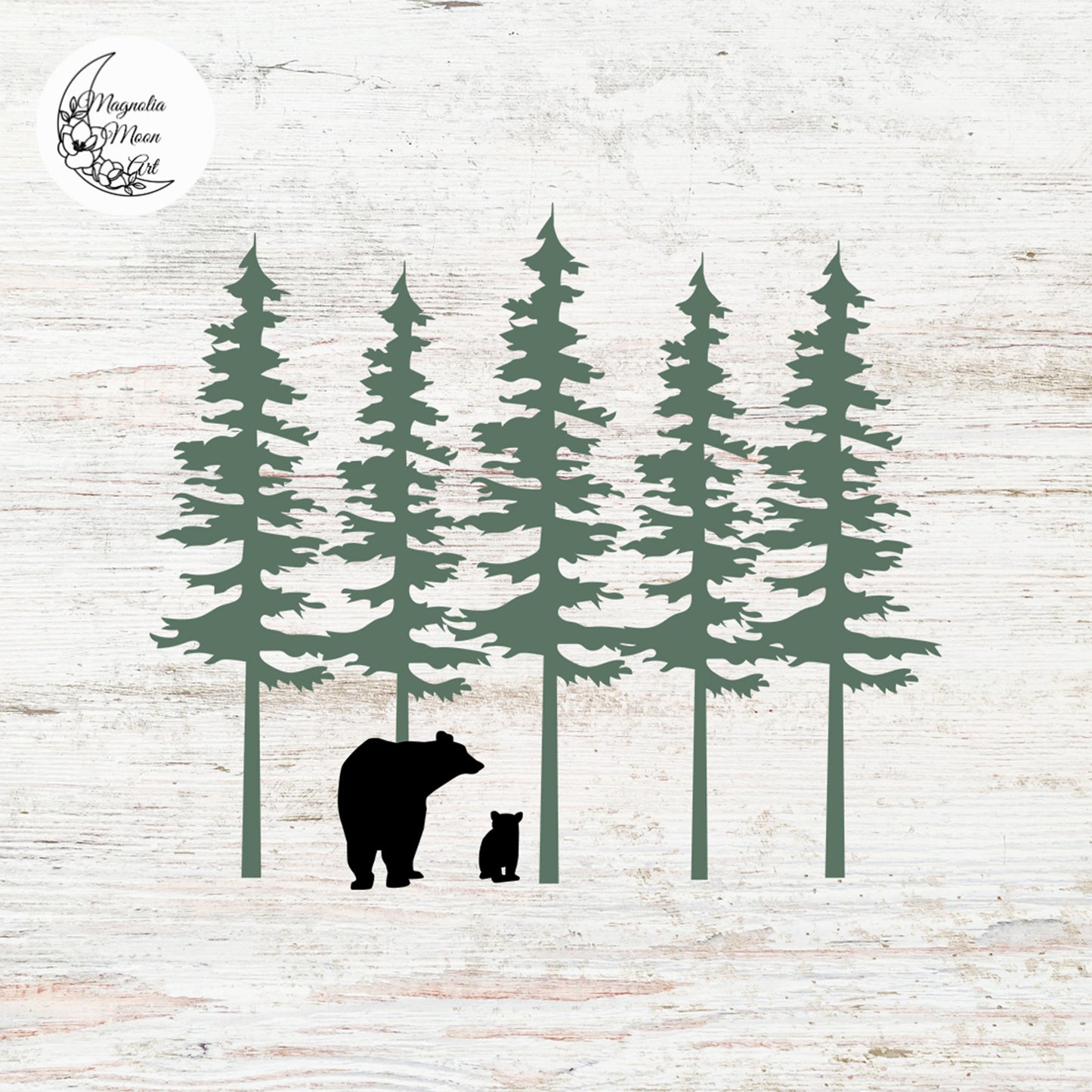 Pine Trees and Bears SVG