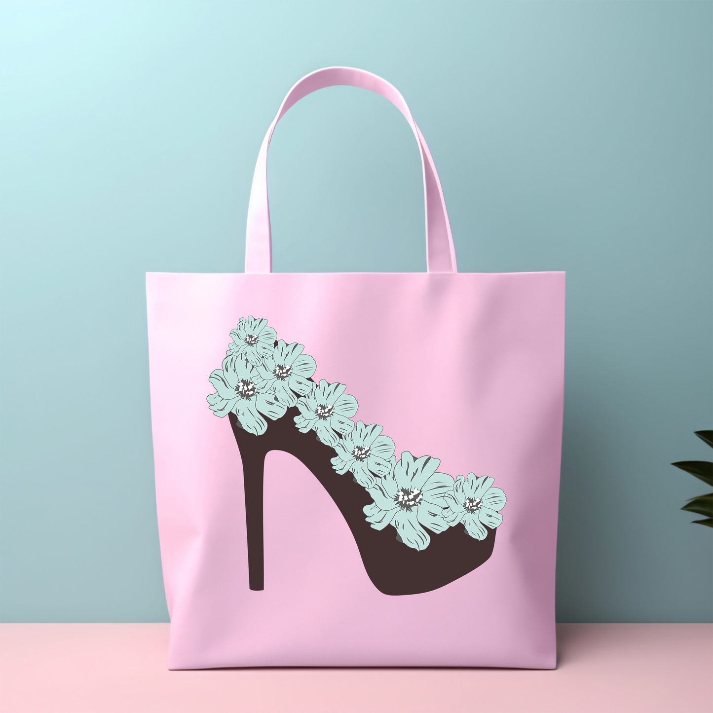 High Heel Floral Boho Shoe PNG