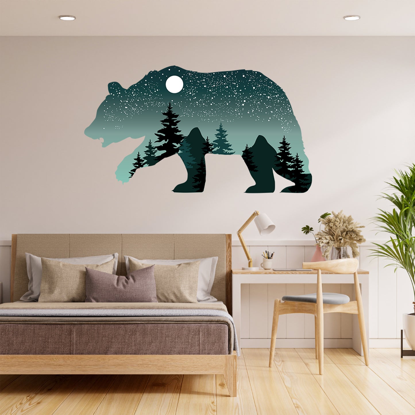 Bear with Starry Sky PNG
