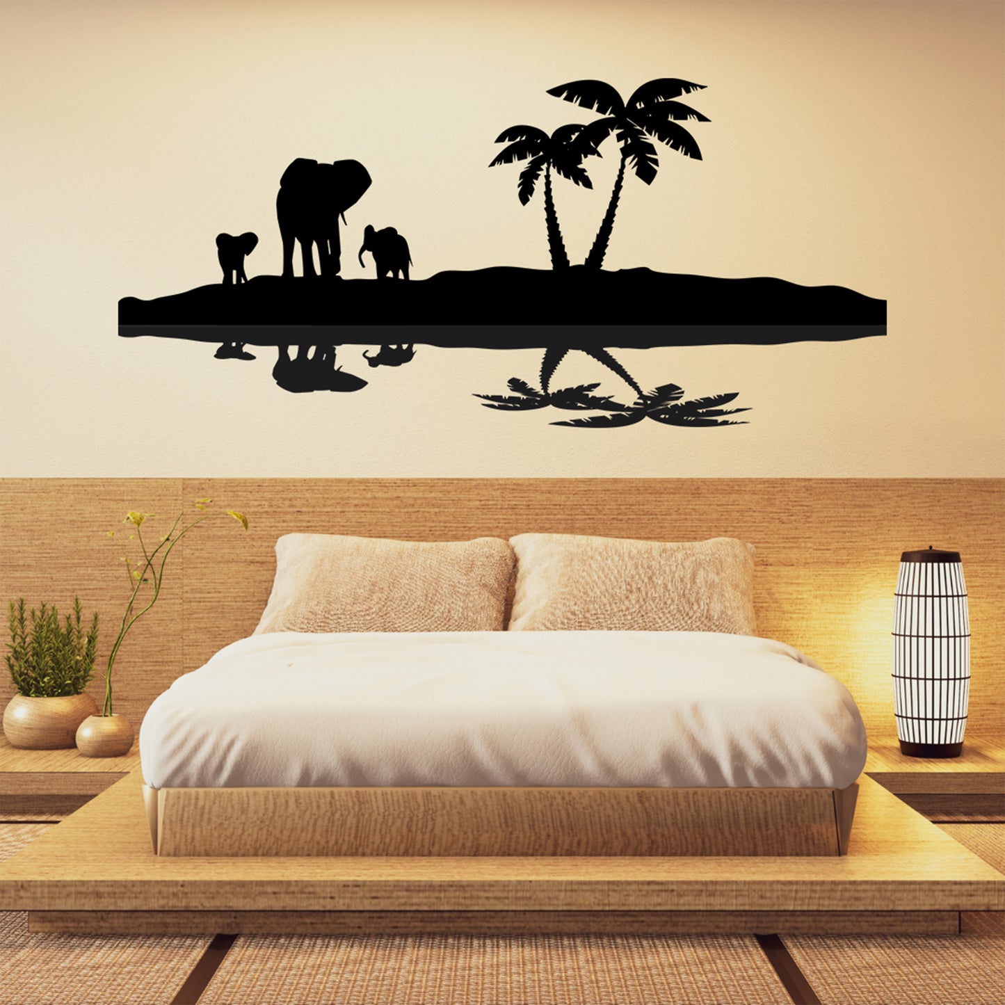 Elephant Family Reflection SVG