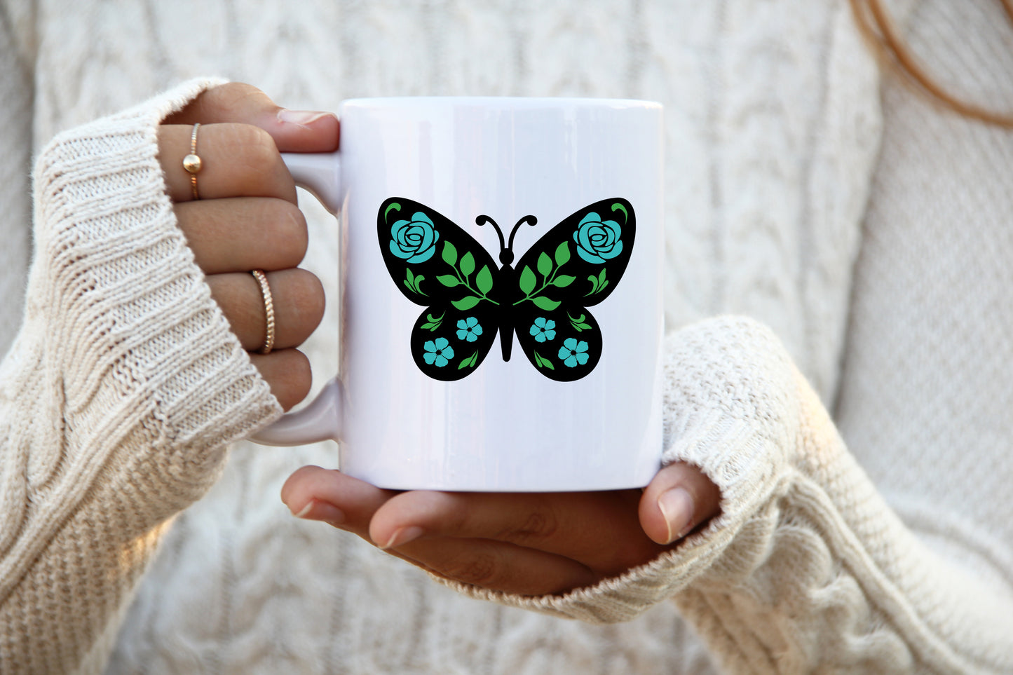 Floral Monarch Butterfly