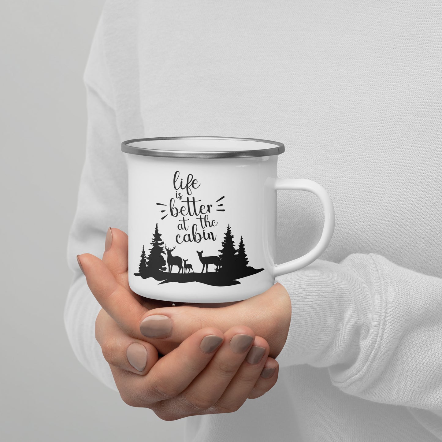 Life is Better at the Cabin Enamel Mug