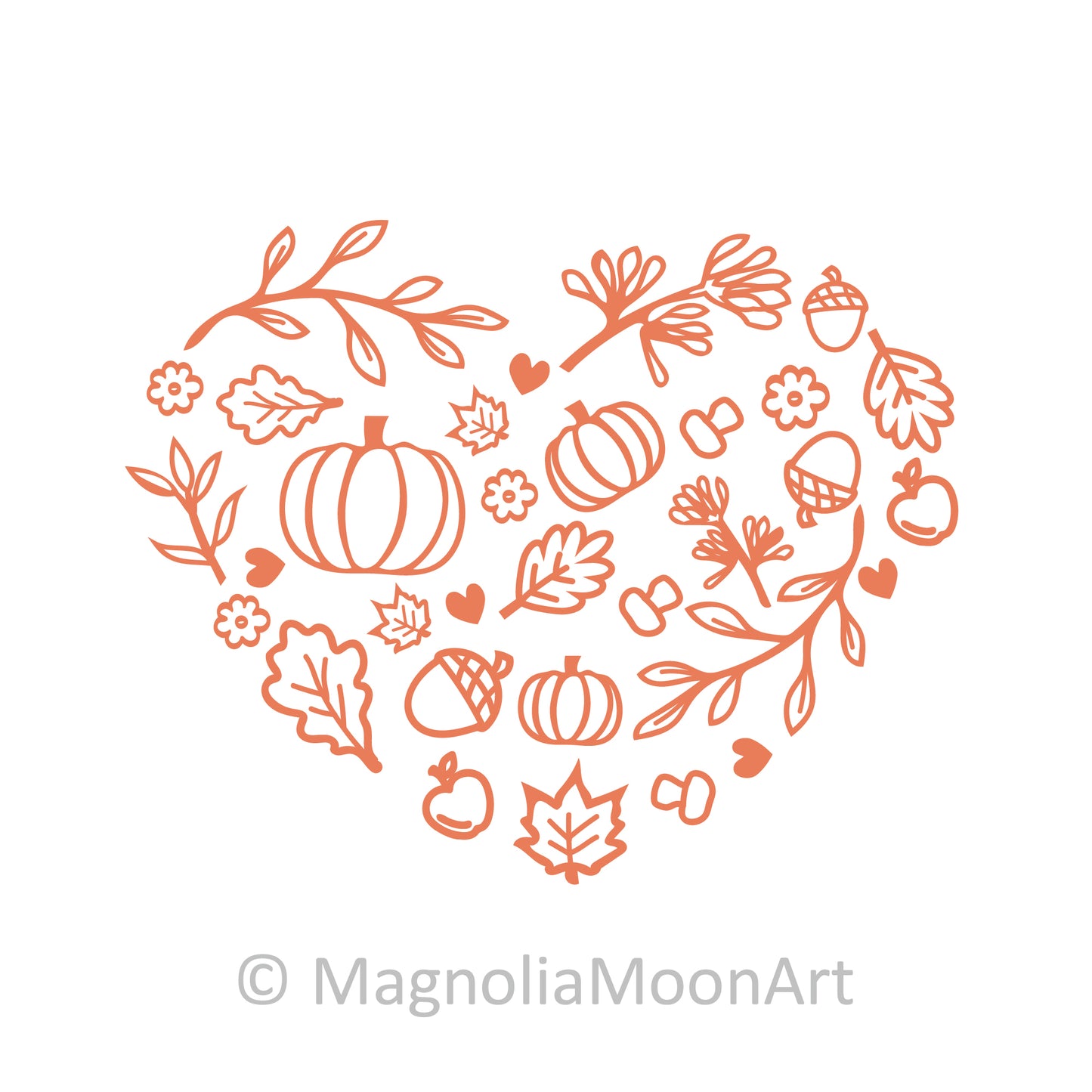 Fall Heart SVG