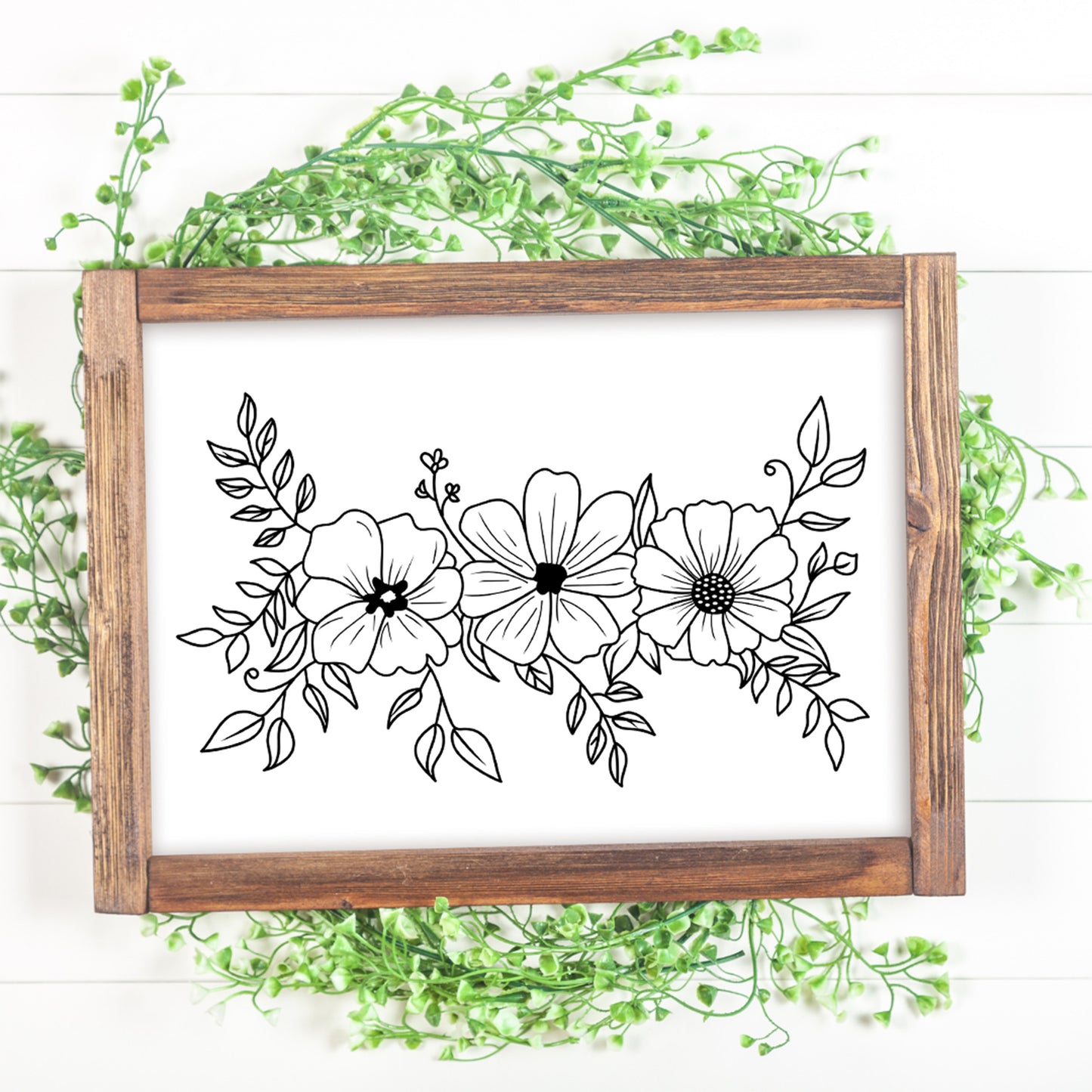 Flower Swag Border SVG