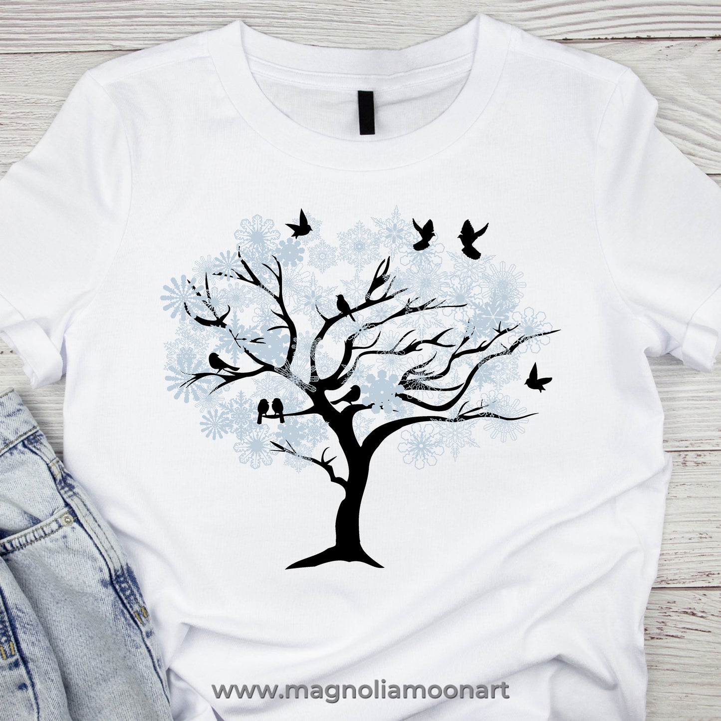 Winter Snow Tree digital clip art