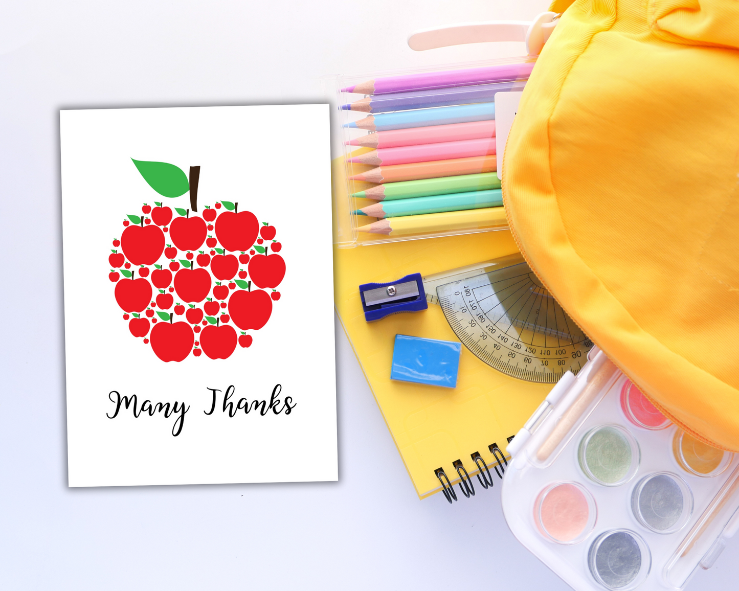 Many Thanks Apple Teacher Printable Card