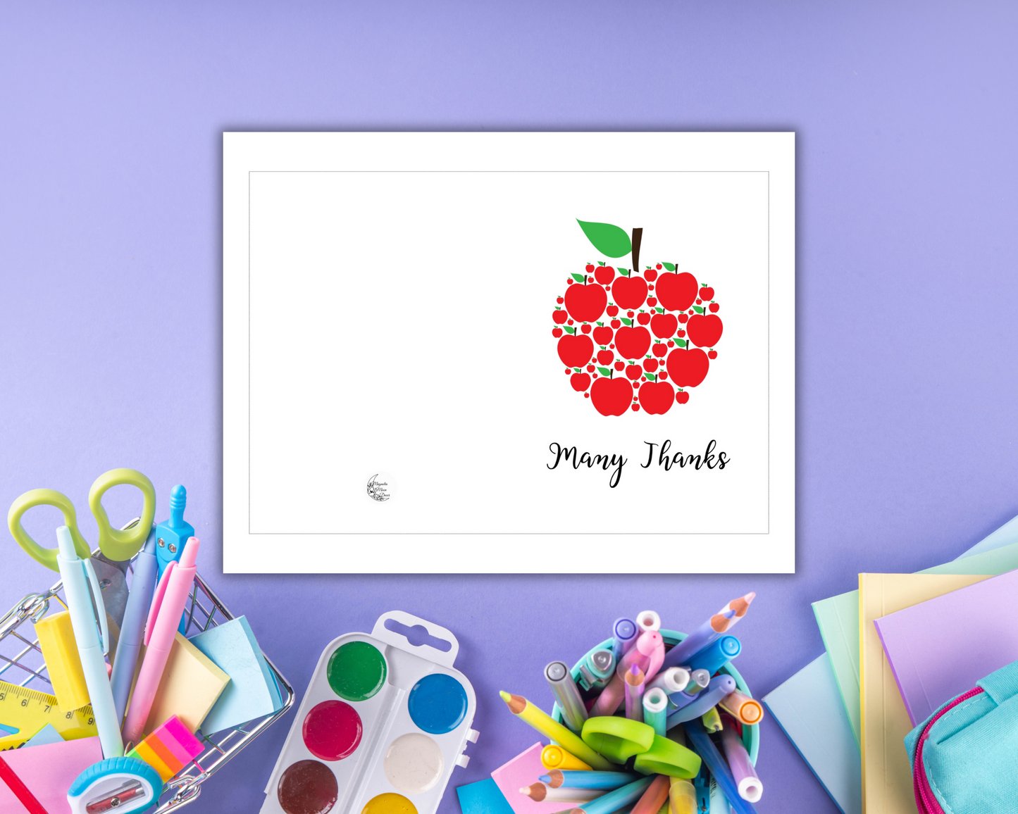 Many Thanks Apple Teacher Printable Card