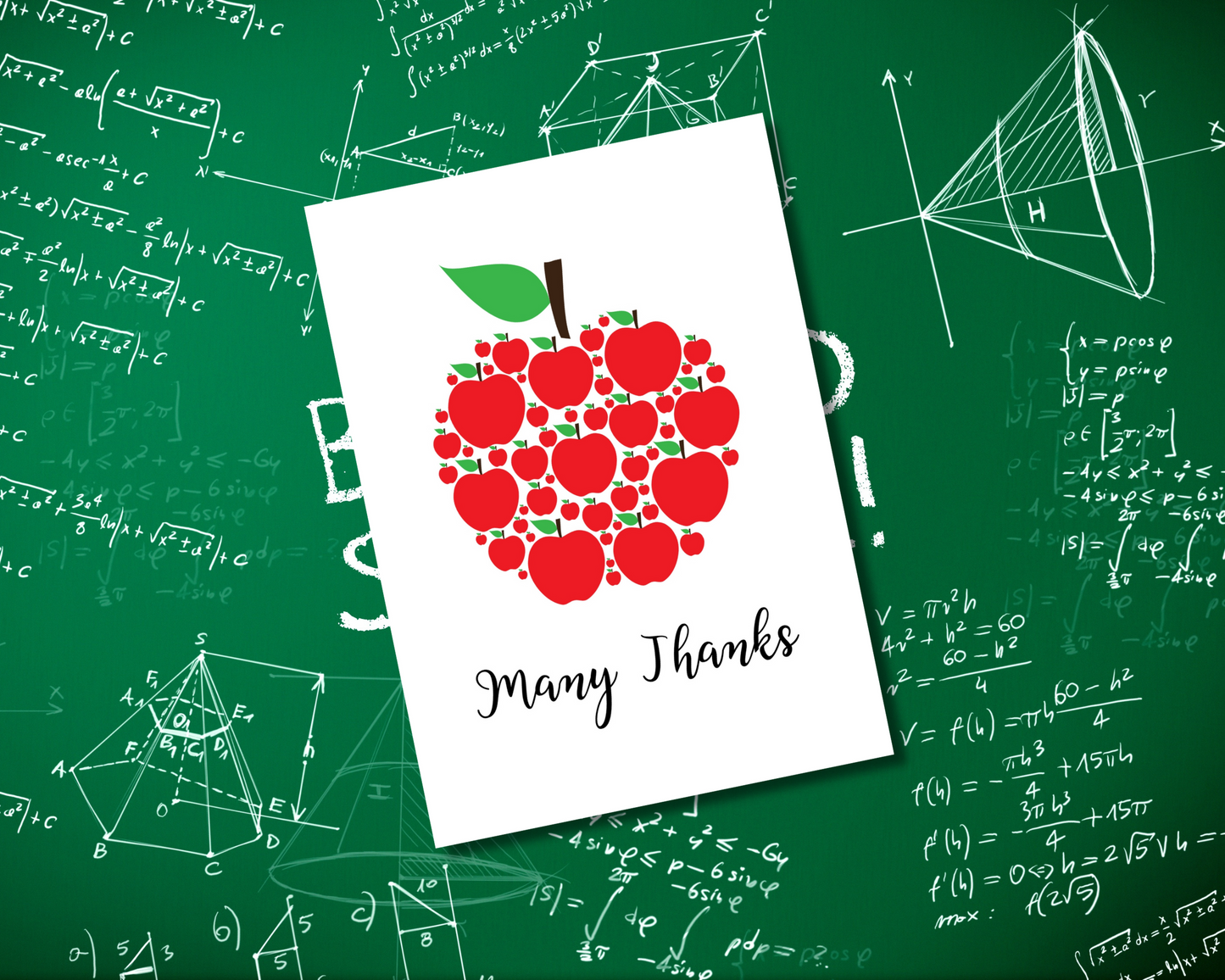 Many Thanks Apple Teacher Printable Card