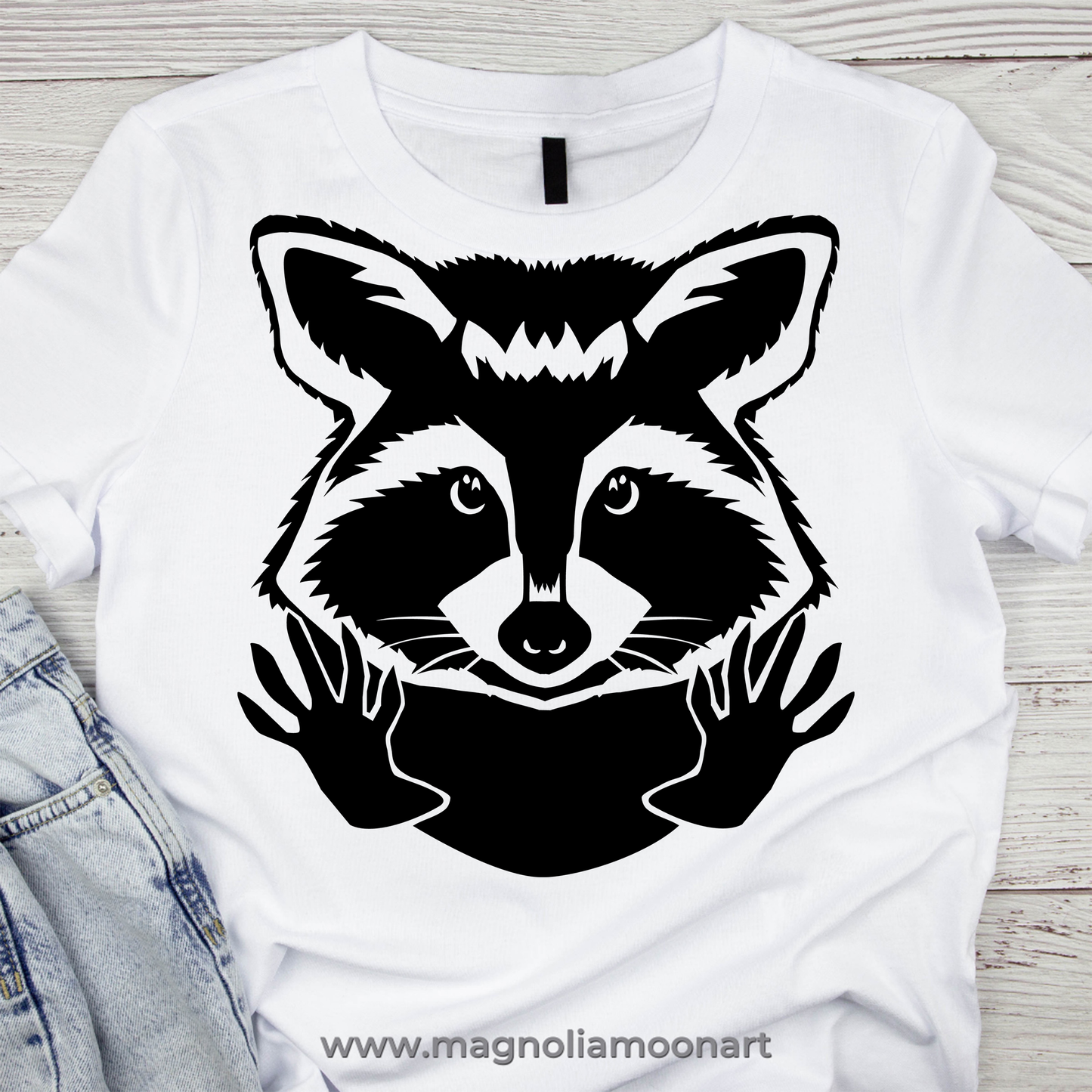 Raccoon Hands SVG