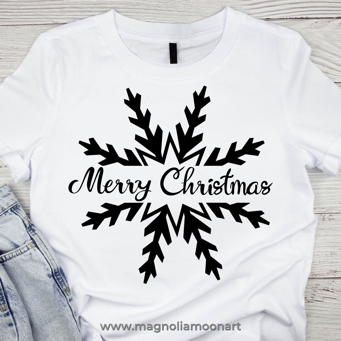 Merry Christmas Snowflake SVG