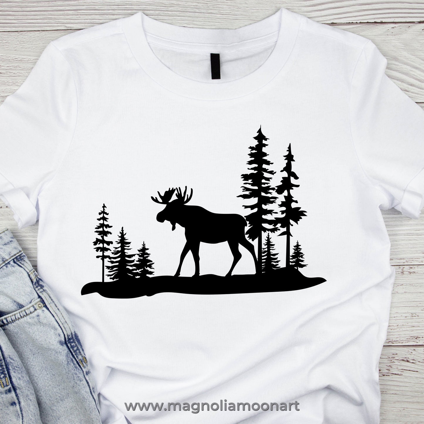 Moose in the Woods SVG