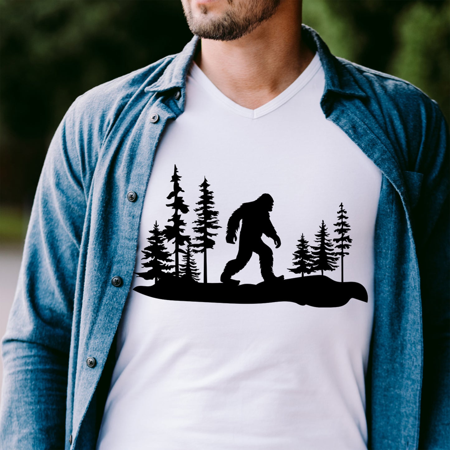 Big Foot in the Woods SVG