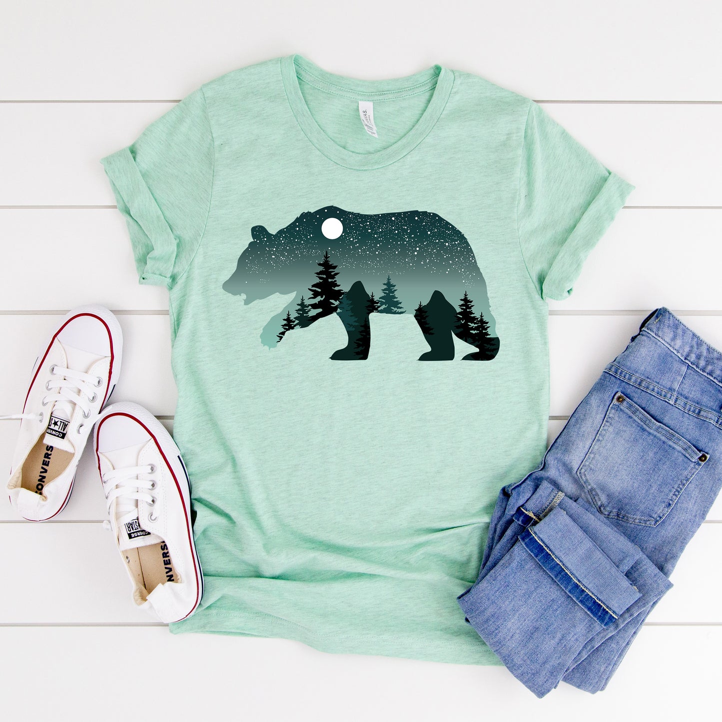 Bear with Starry Sky PNG