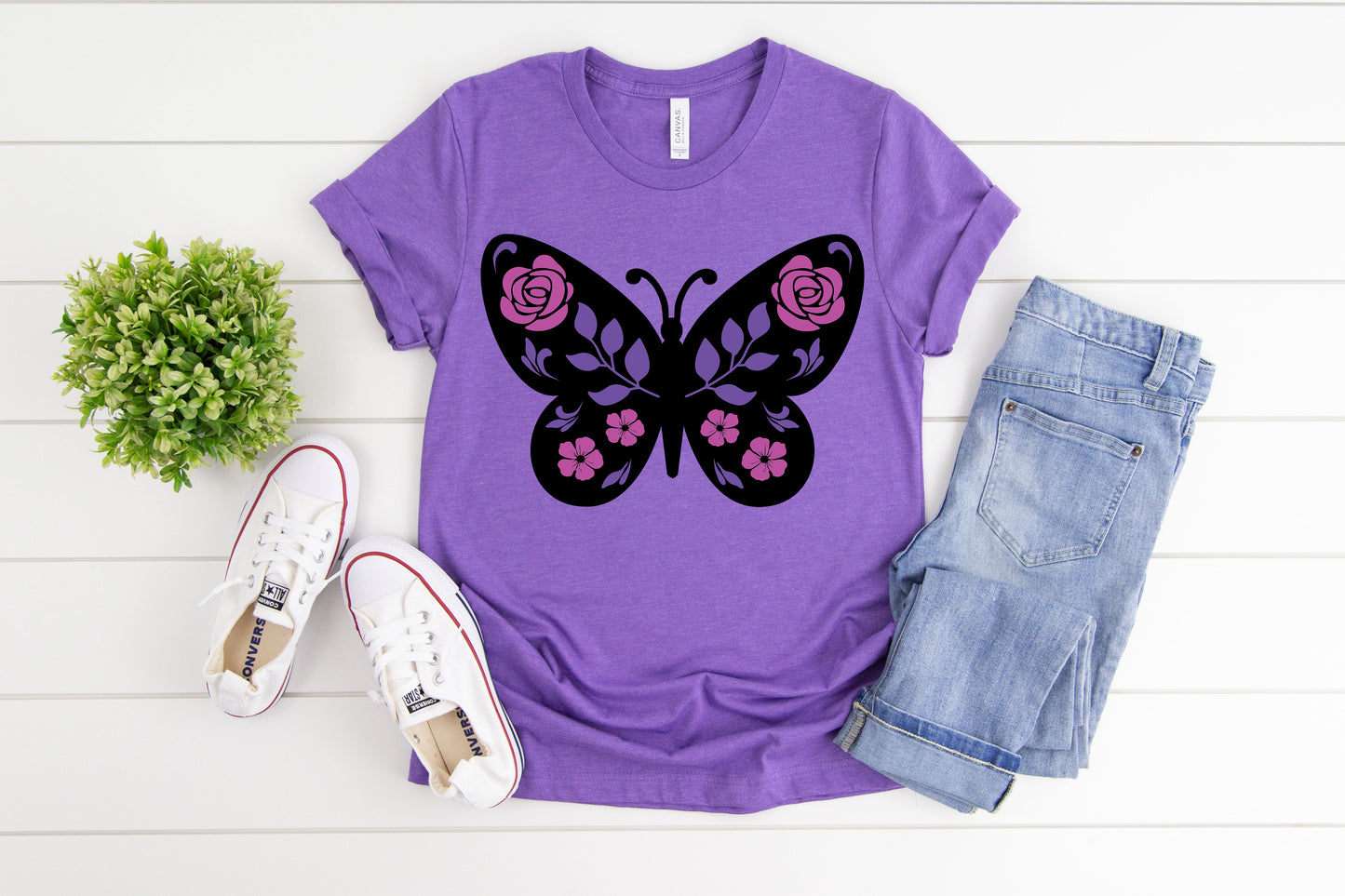 Floral Butterfly SVG