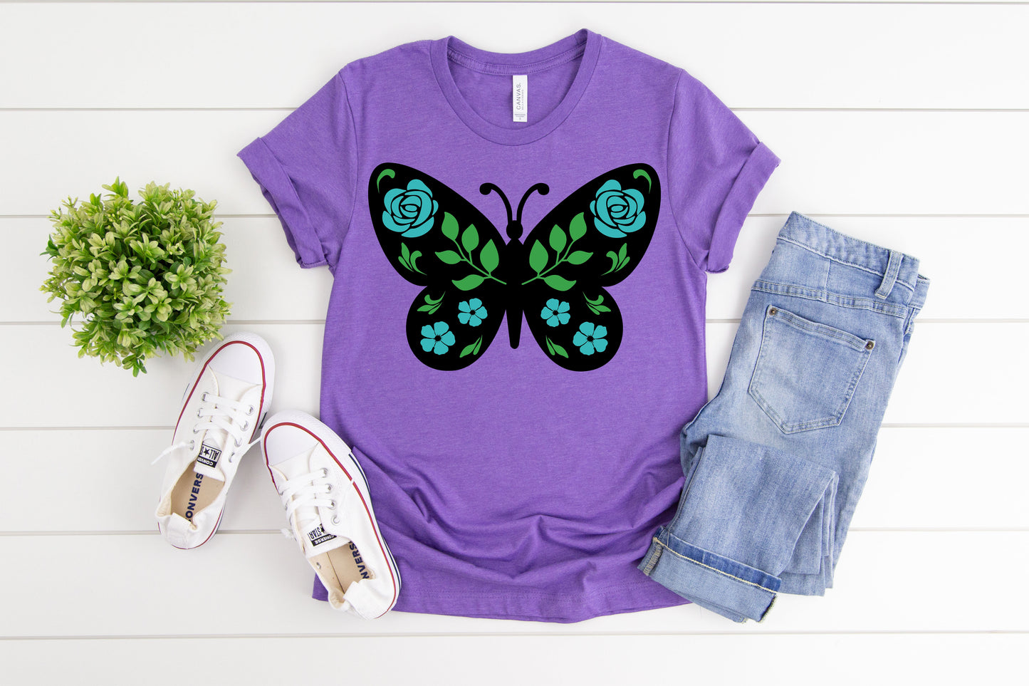 Floral Monarch Butterfly