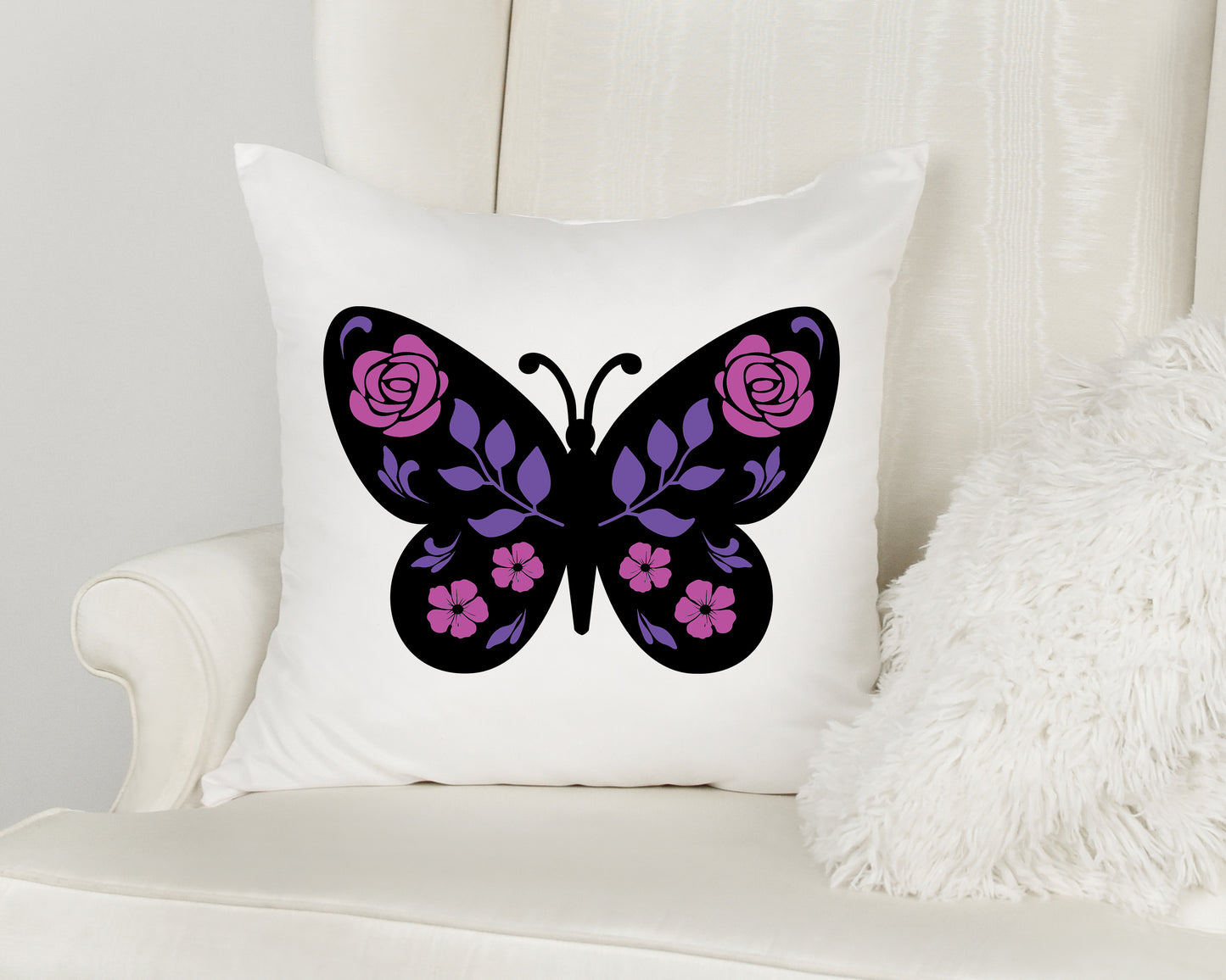 Floral Butterfly SVG