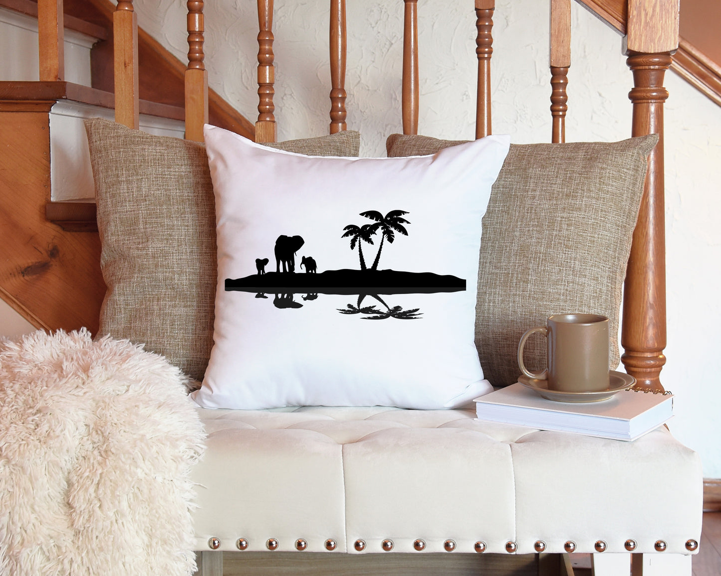 Elephant Family Reflection SVG