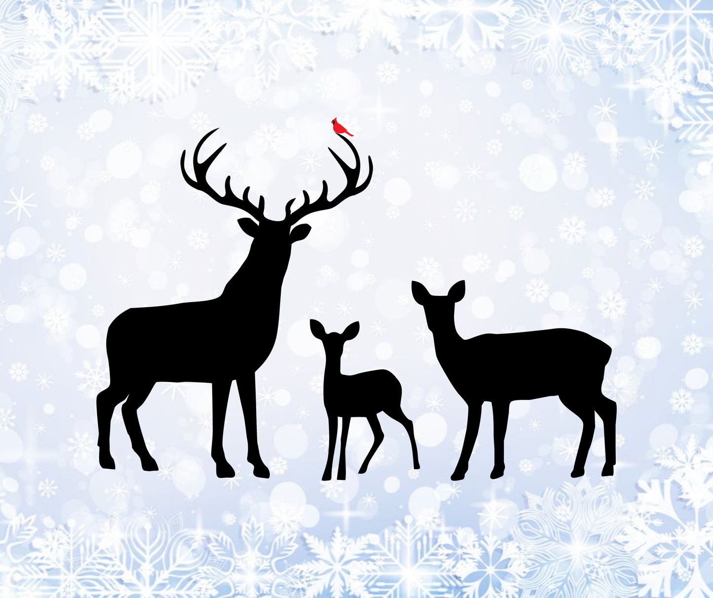 Christmas Deer Family SVG