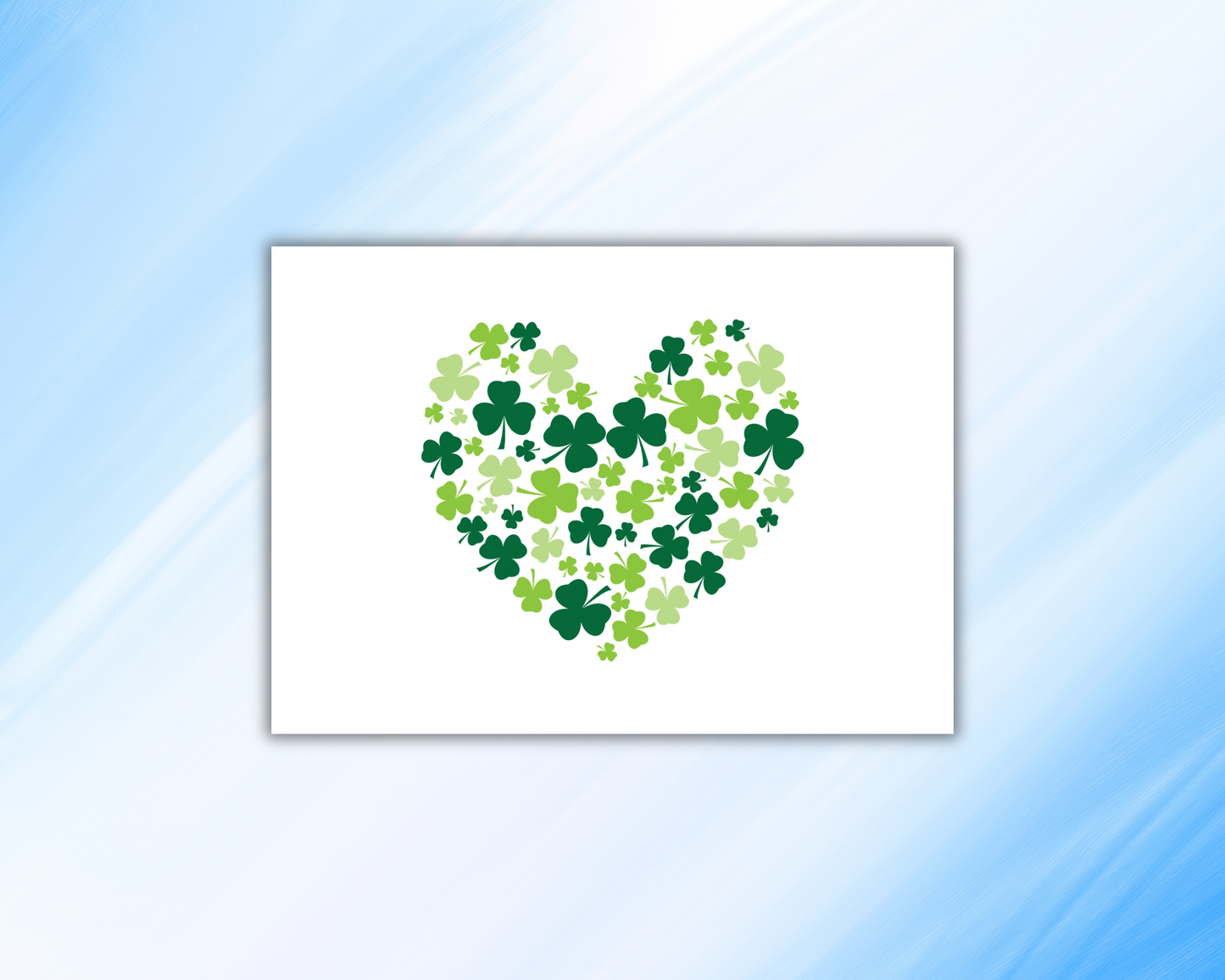 Saint Patrick's Day Shamrock Heart Greeting Card