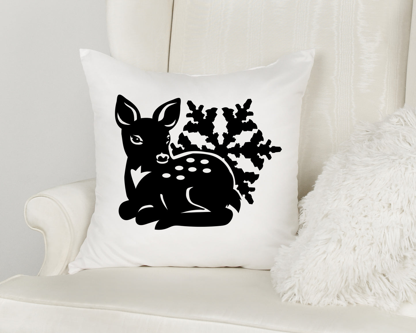 Baby Deer and Snowflake SVG