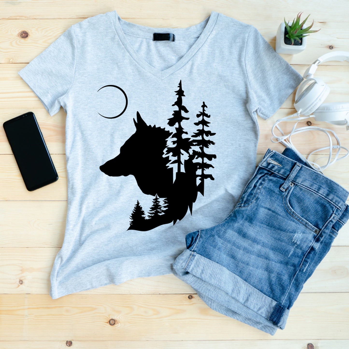 Wolf Forest Fantasy SVG