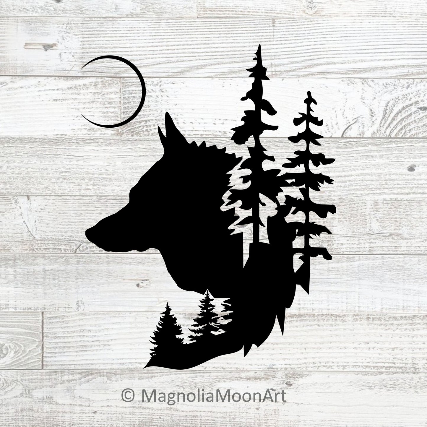 Wolf Forest Fantasy SVG