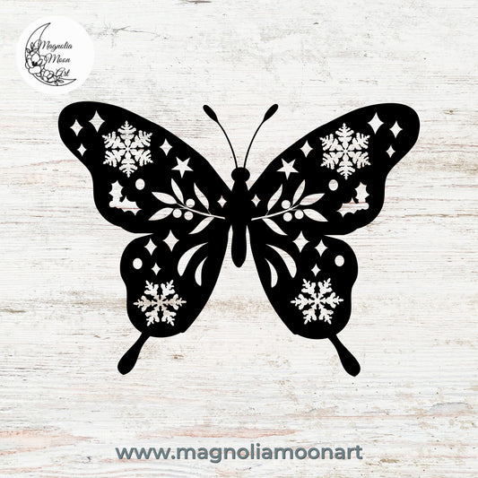 Snowflake Butterfly SVG