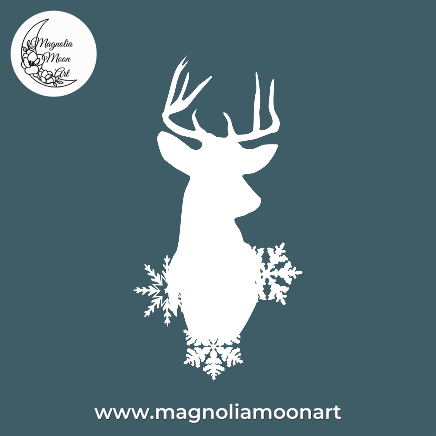 Christmas Deer Snowflakes SVG