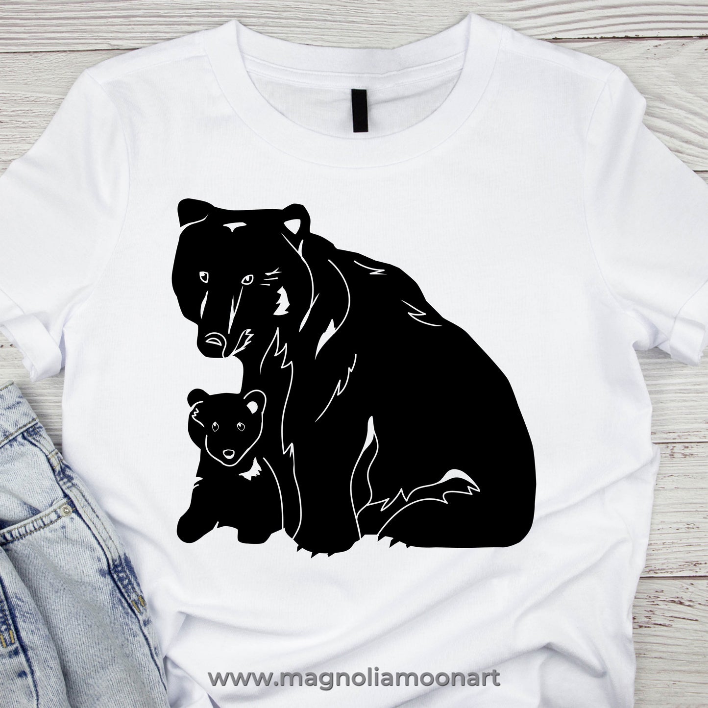 Mama Bear and Baby Bear SVG