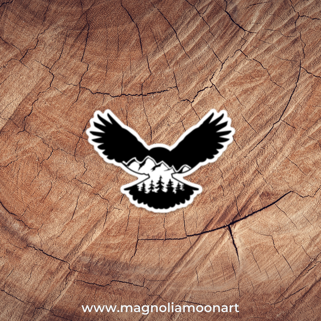 Owl Racing Sticker Owl Vinyl Sticker – MagnoliaMoonArt
