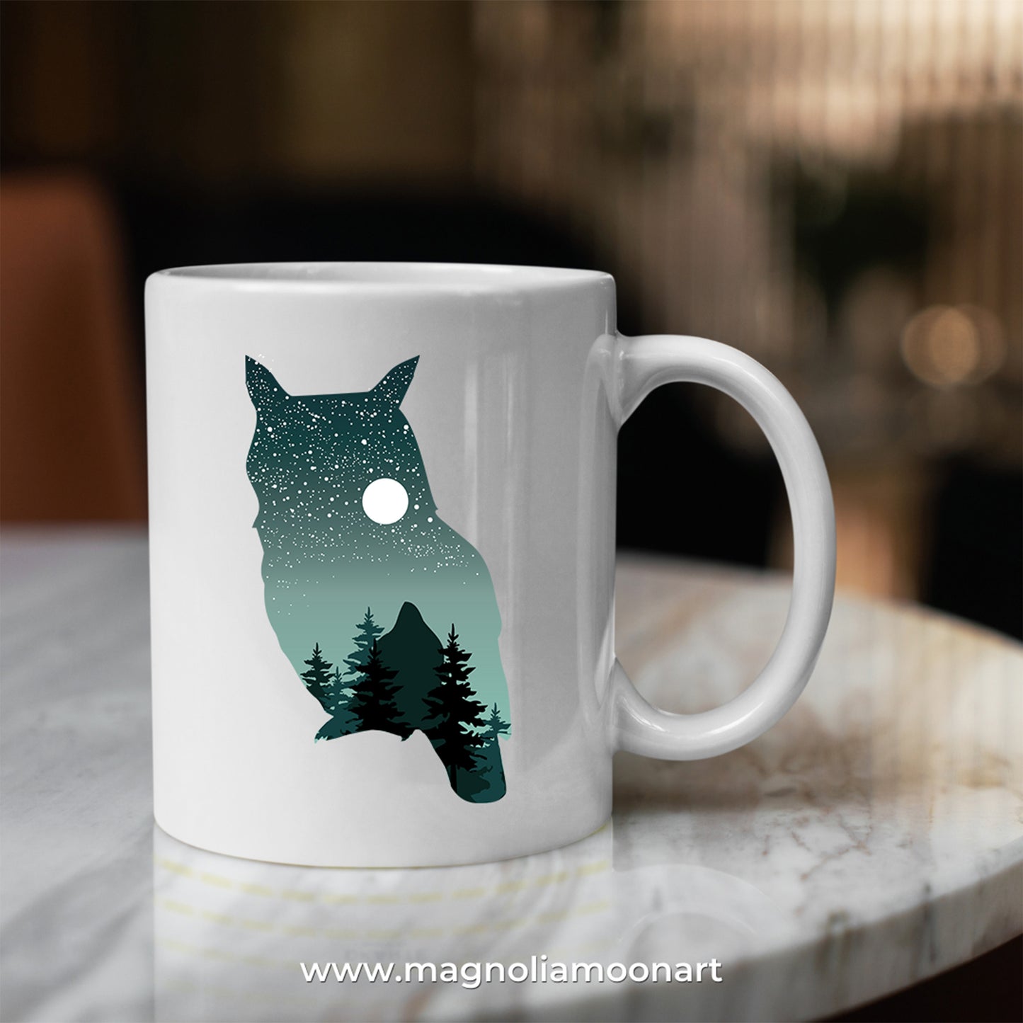Owl with Starry Sky PNG