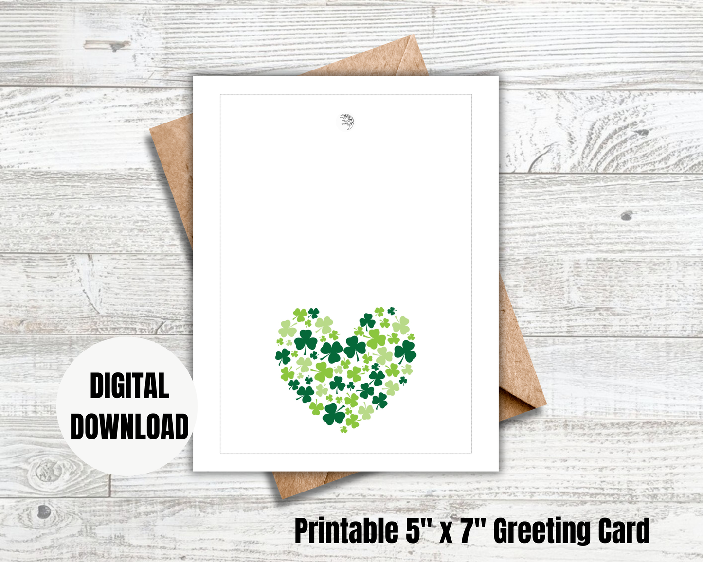 Saint Patrick's Day Shamrock Heart Greeting Card