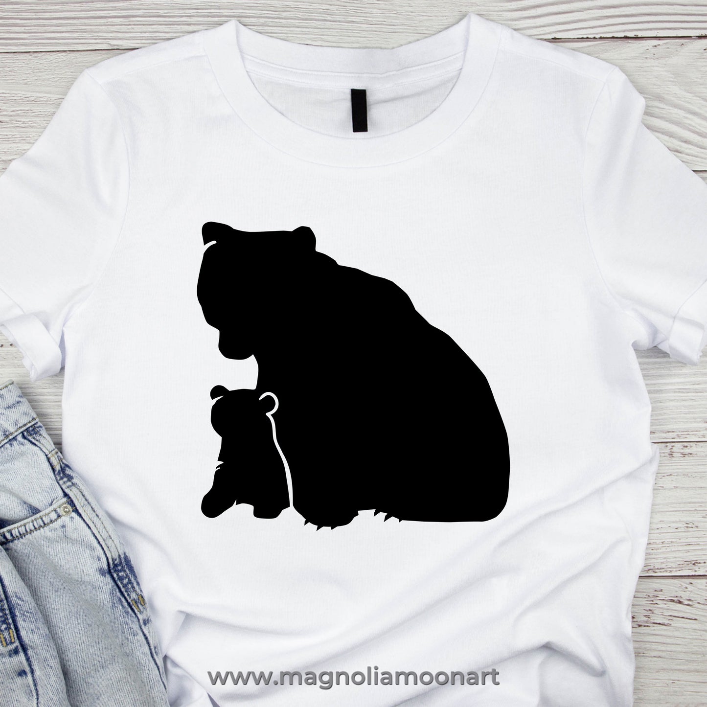 Mama Bear and Baby Bear SVG