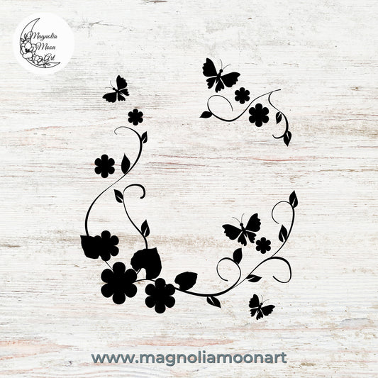 Floral Frame SVG