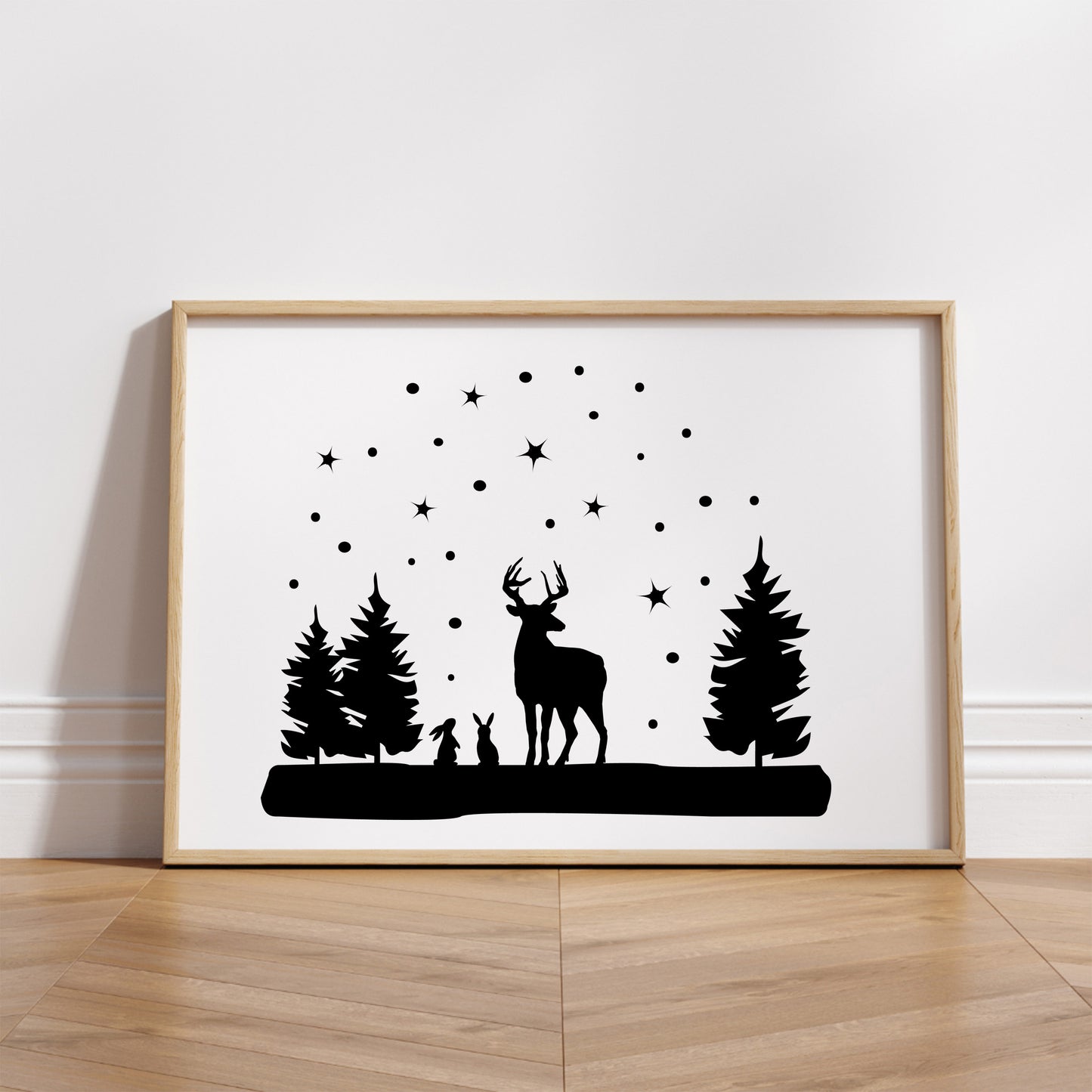 Christmas Deer and Bunnies SVG