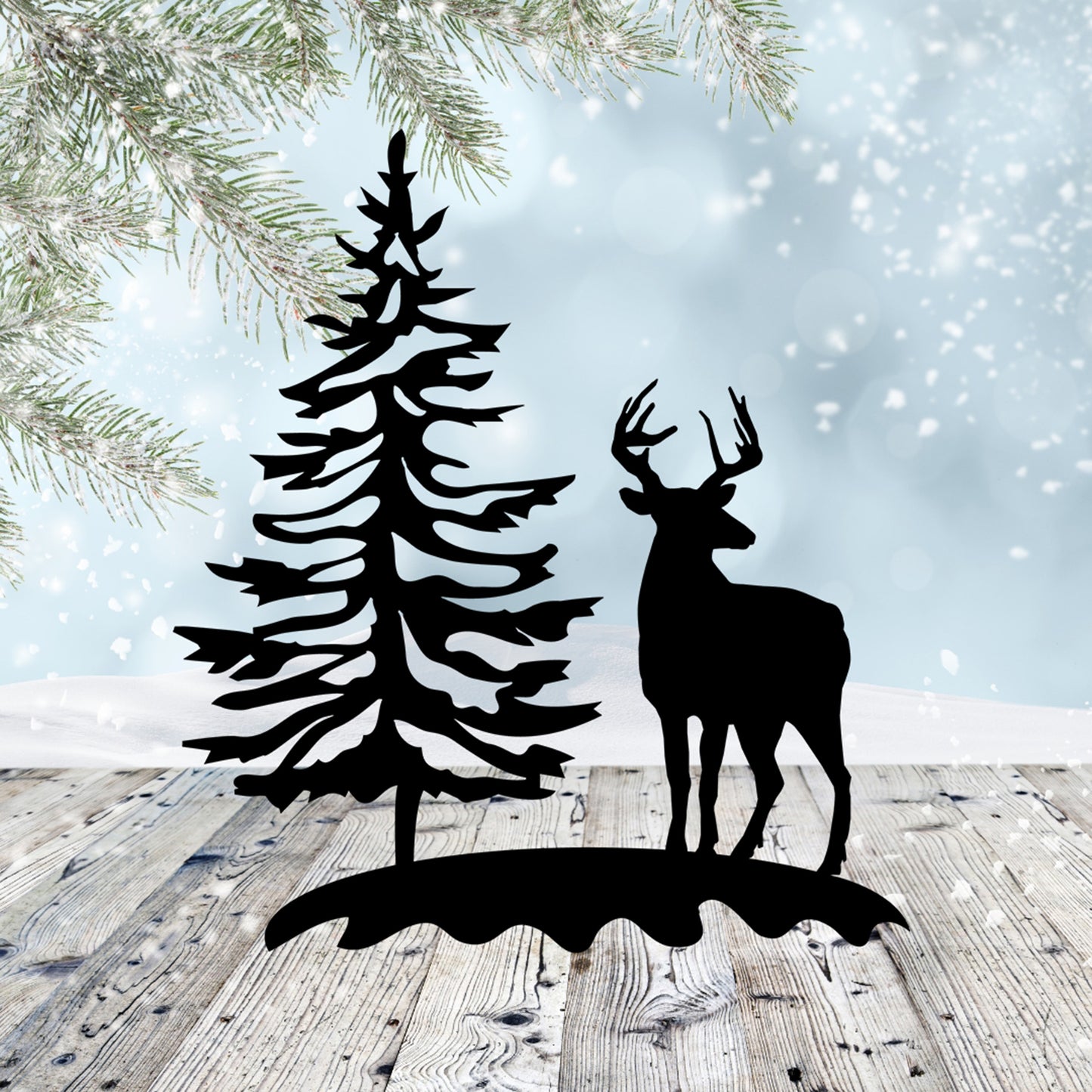 Christmas Deer and Tree SVG