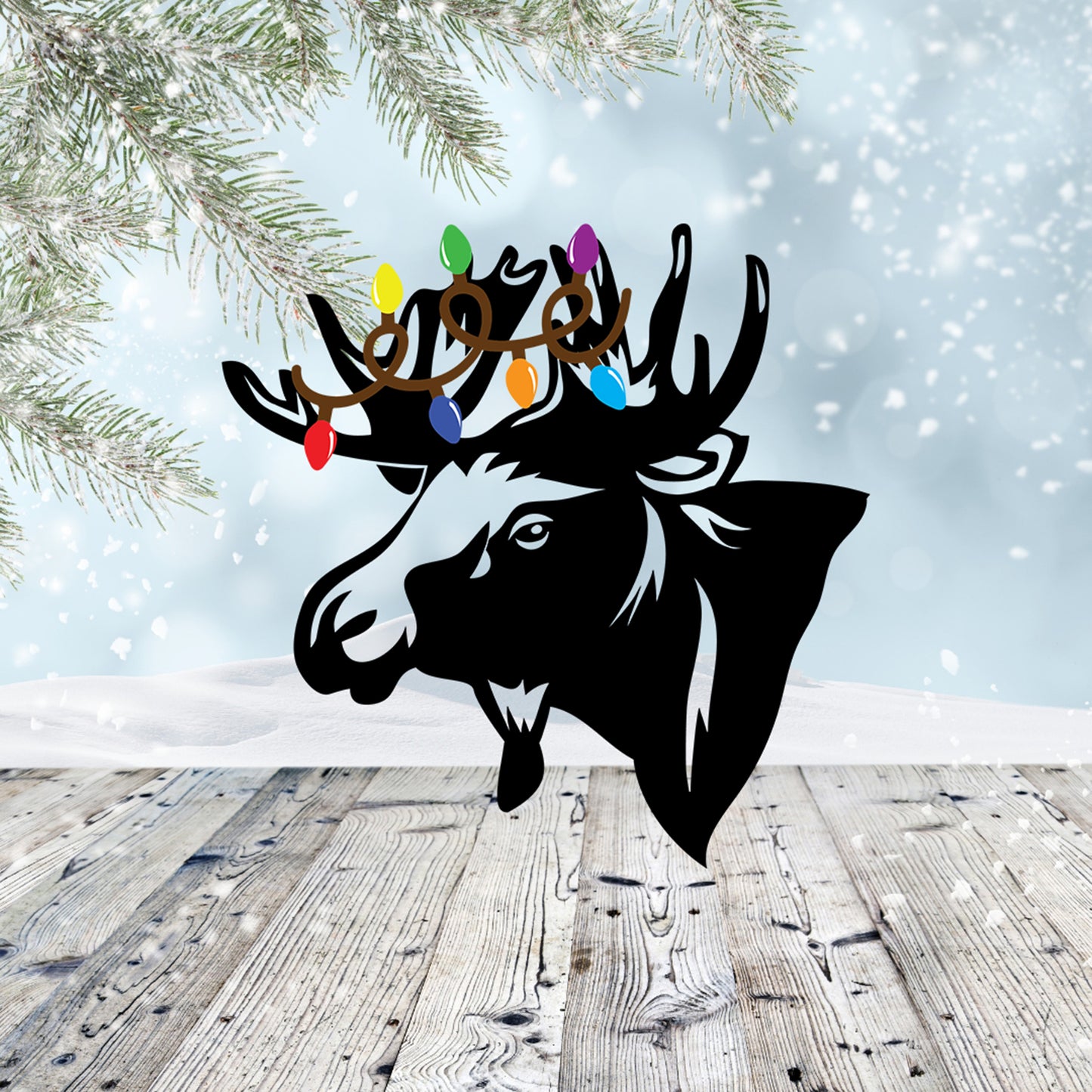 Moose with Lights SVG